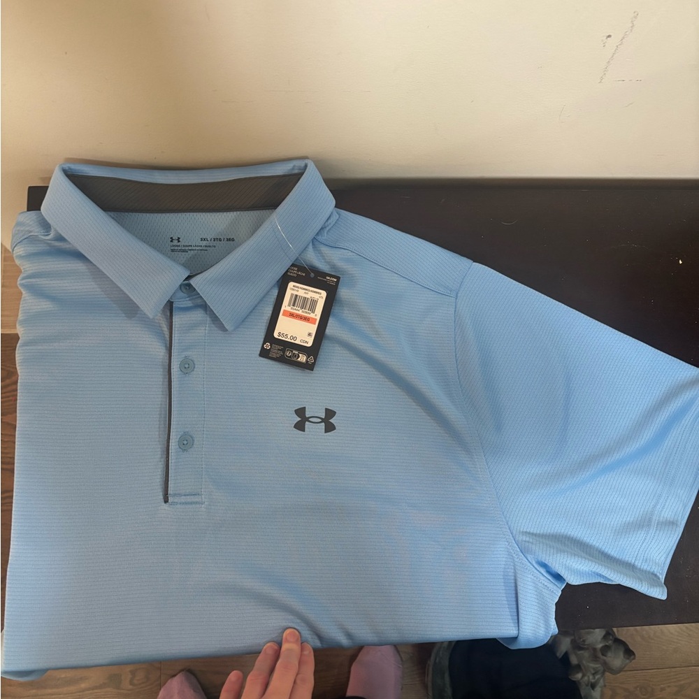 Under Armour Men's Light Blue Polo Shirt